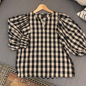X COMPANY PLAID BLOUSE